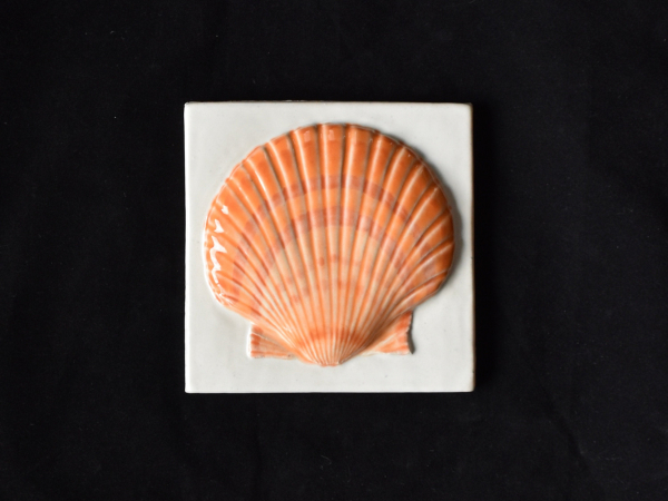 Orange Ceramic Sea Shell