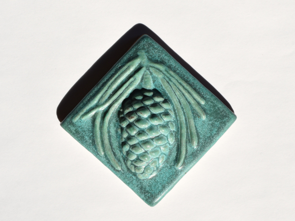 Single Turquoise Pine Cone