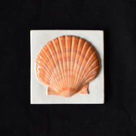 Orange Ceramic Sea Shell