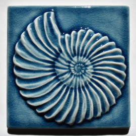 Fossil Ammonite Relief Tile