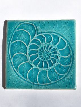 Turquoise Ammonite Tile Turquoise Ammonite Tile