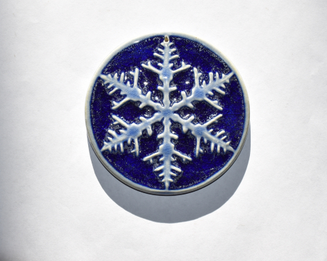 Christmas Snowflake Tile Cobalt