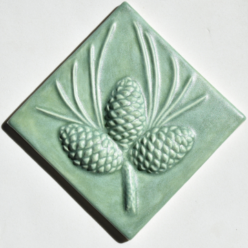 Sage  Tile Pine Cones