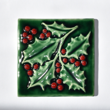 Christmas Holly Berries Tile