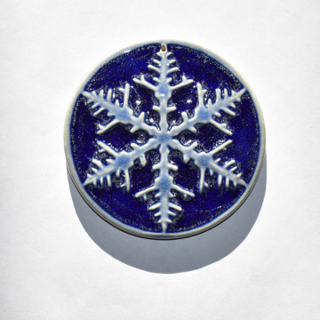 Christmas Snowflake Tile Cobalt